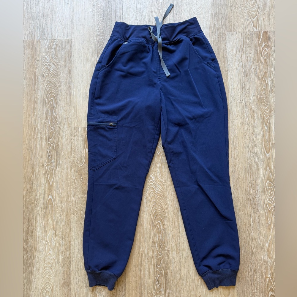FIGS High-Waisted Zamora Pants Navy XS Petite